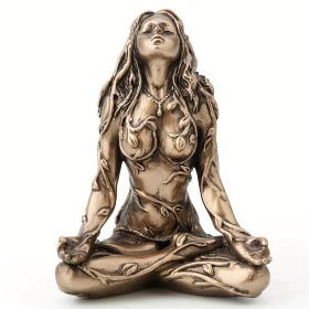 1pc Mother Earth Gaia Sitting Lotus Pose Mini Mother Earth Gaia Statue, Resin Craft Gaia Goddess Statue 1pc Mother Earth Gaia Sitting Lotus Pose Mini Mother Earth Gaia Statue, Resin Craft Gaia Goddess Statue