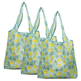 Lemon - 3 Pieces Reusable Grocery Bags Foldable Boutique Shopping Bags Portable Tote Bags Carry Bags Lemon - 3 Pieces Reusable Grocery Bags Foldable Boutique Shopping Bags Portable Tote Bags Carry Bags