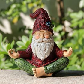 Garden Yoga Gnome Statue Outdoor Gnomes Figurine with Solar Lights Garden Yoga Gnome Statue Outdoor Gnomes Figurine with Solar Lights